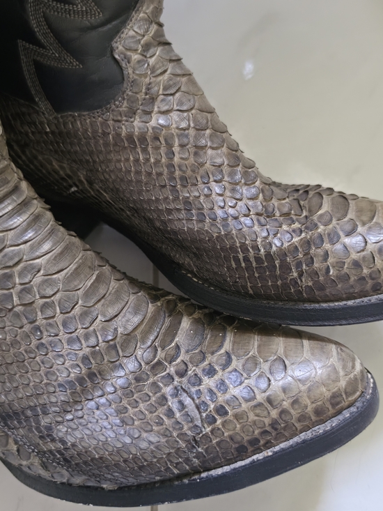 Vintage Panhandle Slim Exotic Snakeskin Leather Western Cowboy Boots main image 4